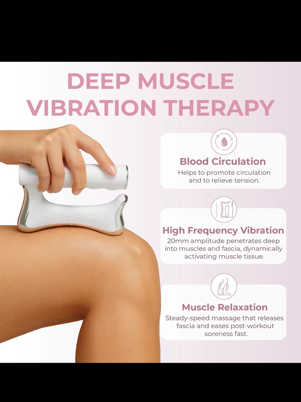 Deep Muscle Vibration Therapy Massager - White by Riki Loves Riki